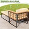 Costway 1/2 PCS Outdoor Furniture Set Patio Acacia Wood Armchair with Long Ottoman Cozy Seat